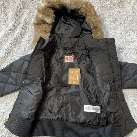 NWT Juicy Couture Girls Down Coat - Picture 4 of 4